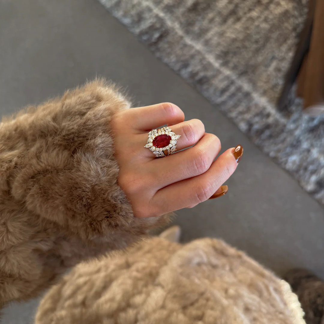 9*12mm Oval Cut Sona Simulated Diamonds Engagement Rings Sets In Sterling Silver