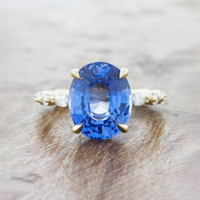 10*12mm Oval Cut Sona Simulated Diamonds Engagement Rings In Sterling Silver