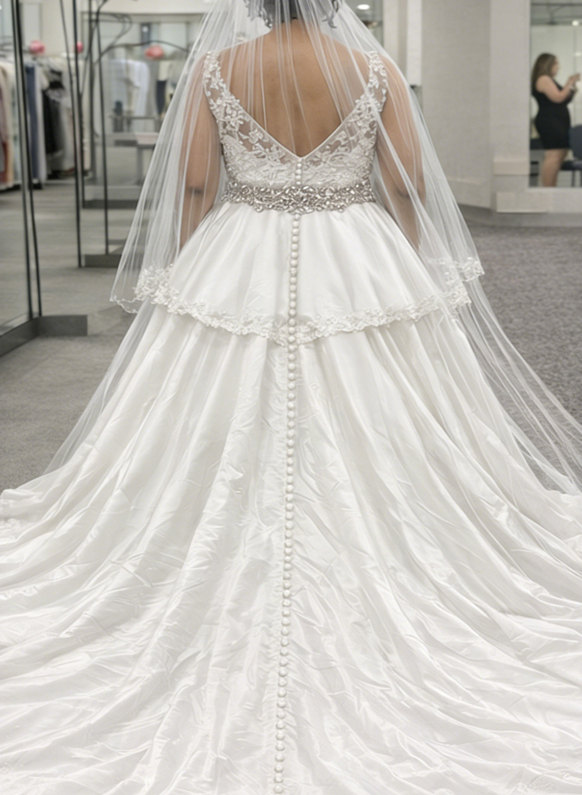 Ball-Gown Sweetheart Sleeveless Chapel Train Lace/Satin Bride Wedding Dress With Appliques Lace/Rhinestone/Sash