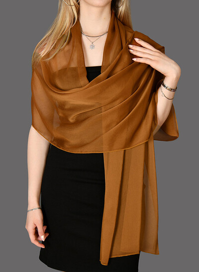 Open Front Chiffon Shawl