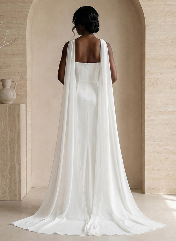 Open Front Chiffon Shawl