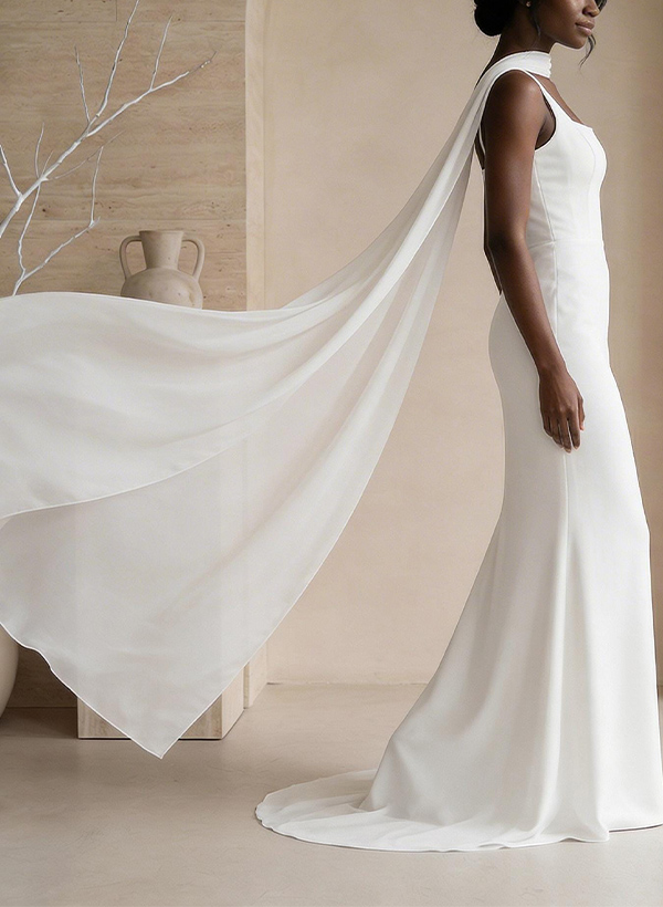 Open Front Chiffon Shawl