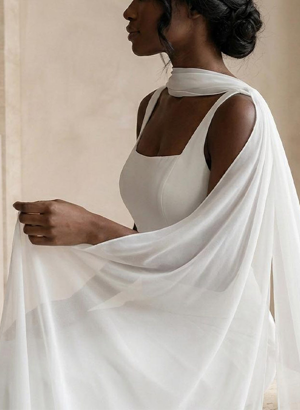 Open Front Chiffon Shawl