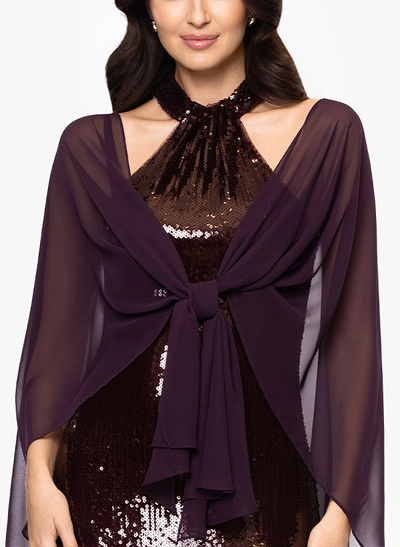 Open Front Chiffon Shaw