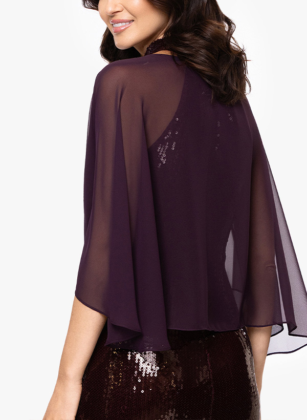 Open Front Chiffon Shaw