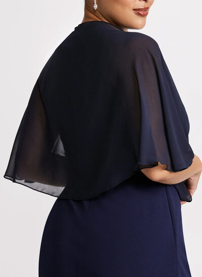 Open Front Chiffon Shawl