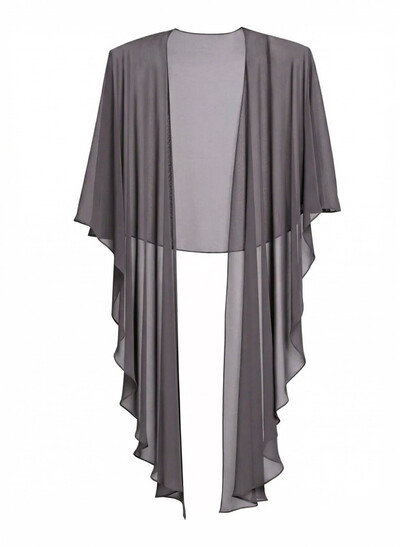 Open Front Chiffon Shawl