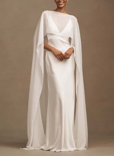 Open Front Chiffon Shawl