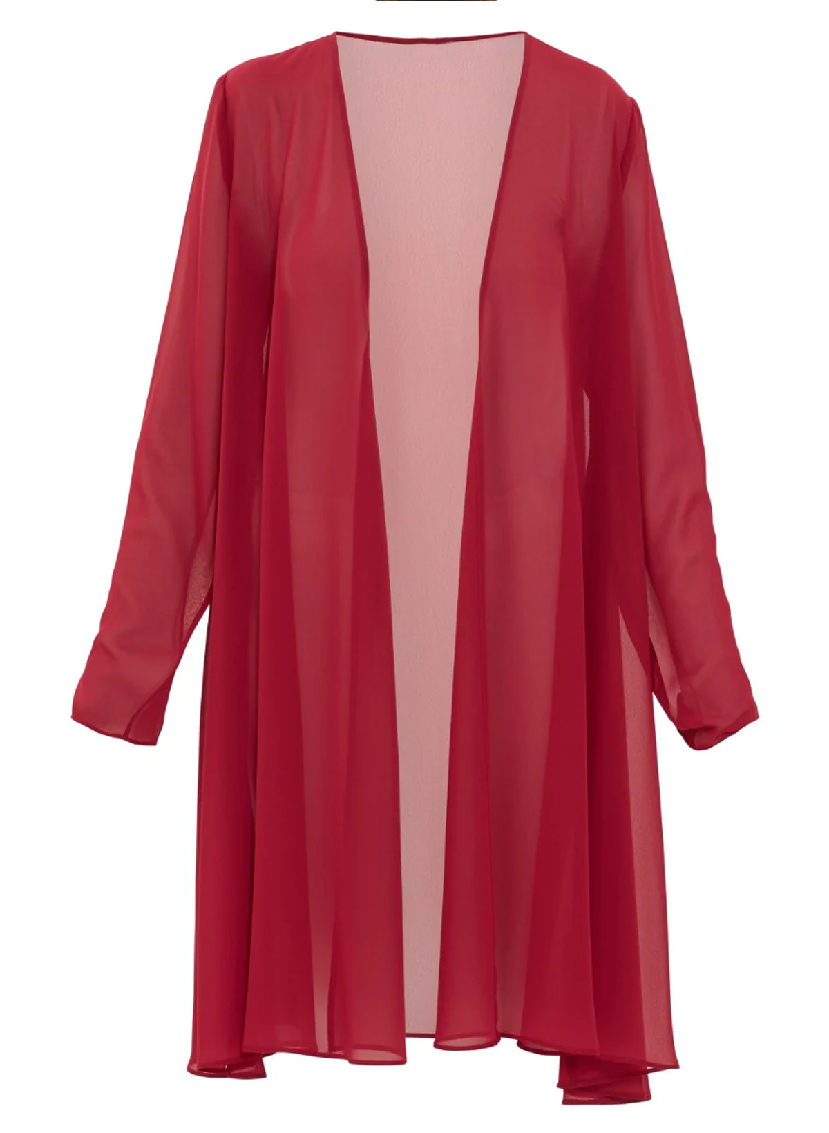 Open Front Chiffon Jacket