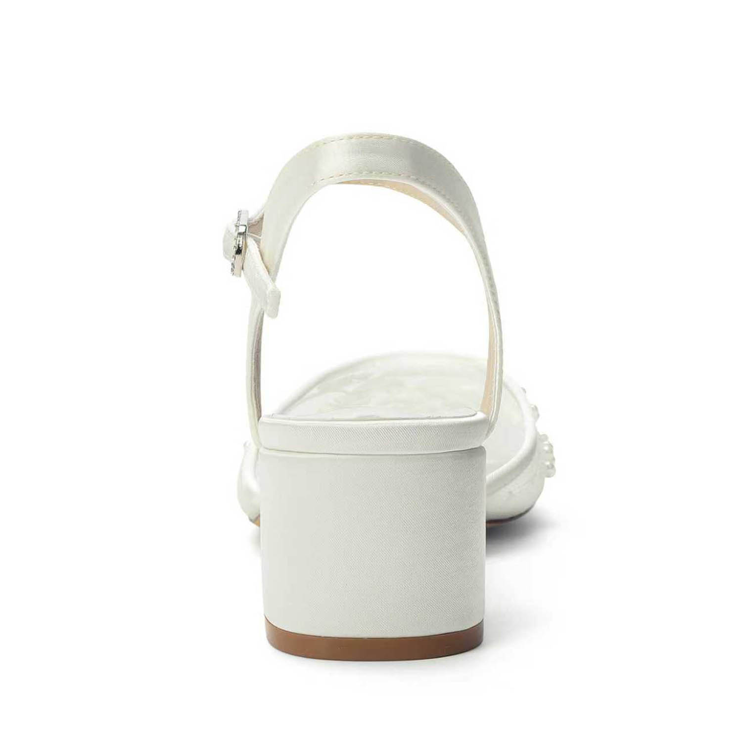 Low Heel Lace/Silk Like Satin Point Toe Wedding Shoes With Imitation Pearl/Flower/Beading