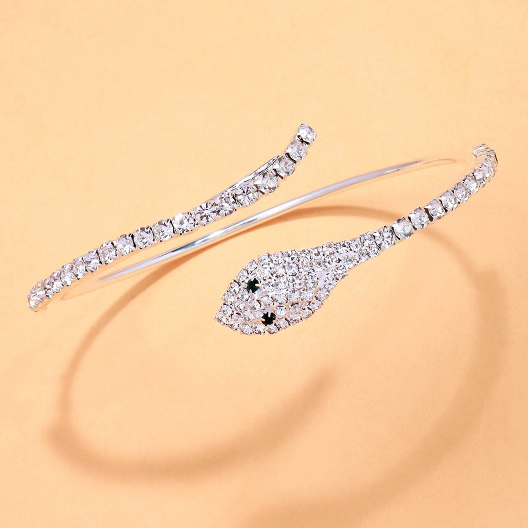 Rhinestone Cuff Bracelets Spiritual Snake Bracelets
