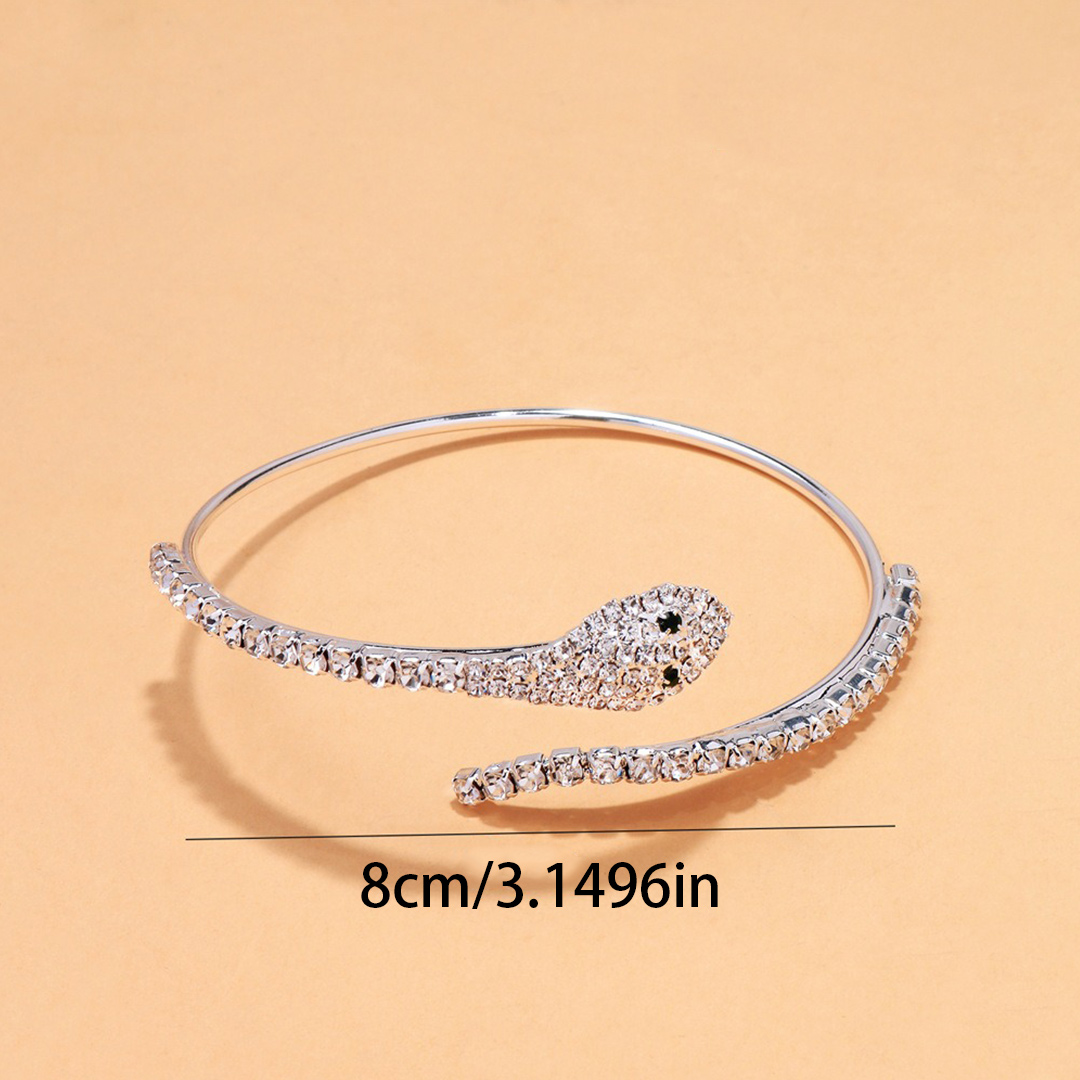 Rhinestone Cuff Bracelets Spiritual Snake Bracelets