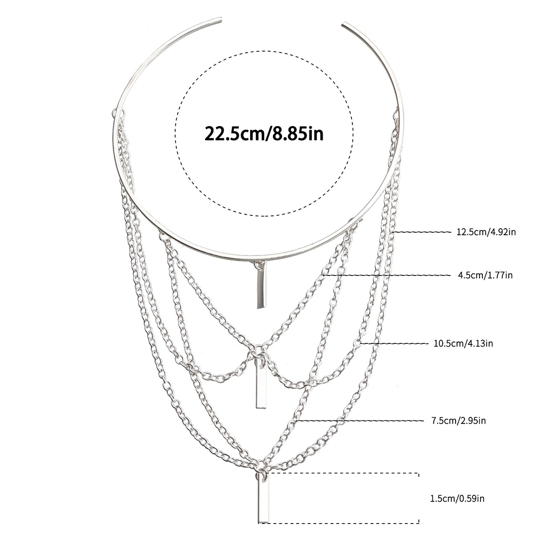 Adjustable Metal Chain Open Arm Ring