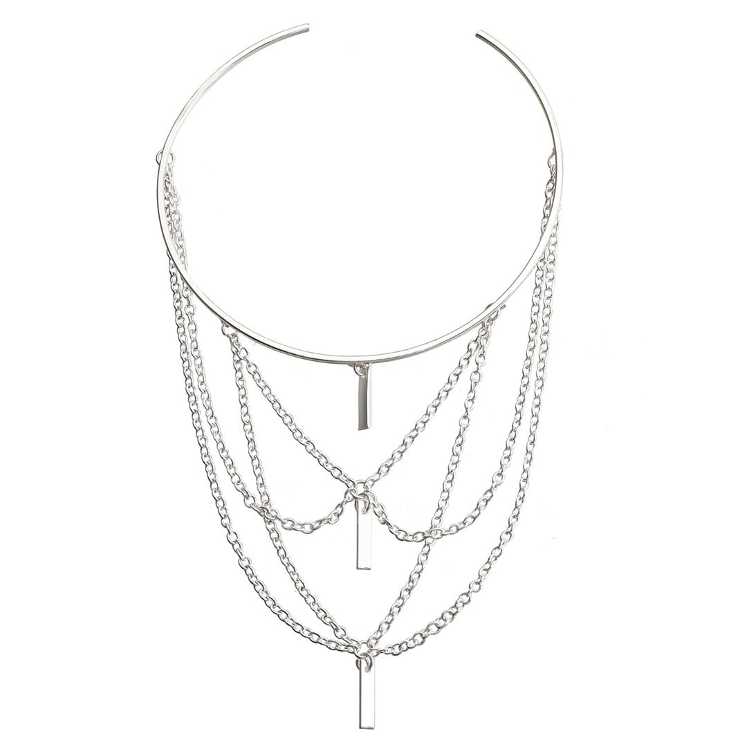Adjustable Metal Chain Open Arm Ring