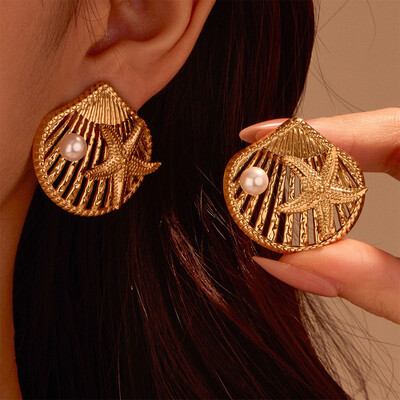 Ocean Wind Sea Star Drop Earrings