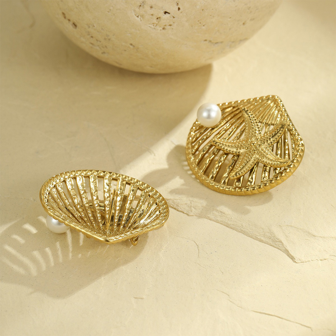 Ocean Wind Sea Star Drop Earrings