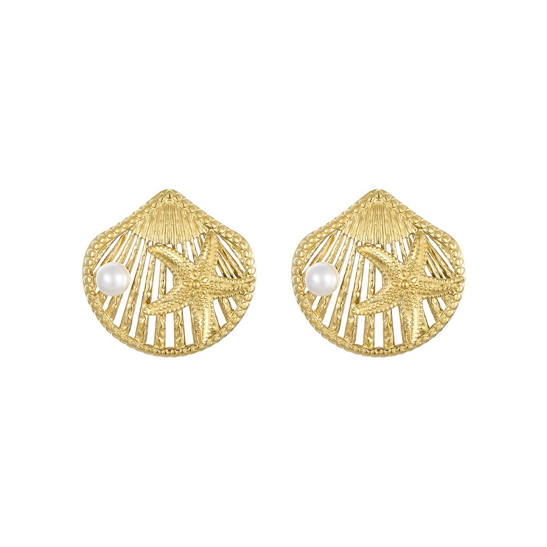 Ocean Wind Sea Star Drop Earrings