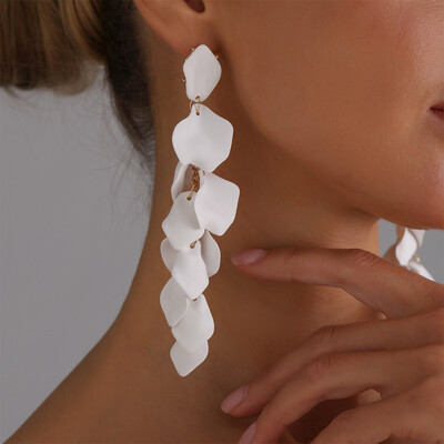 Elegant Colorful Petals Dangle Earrings
