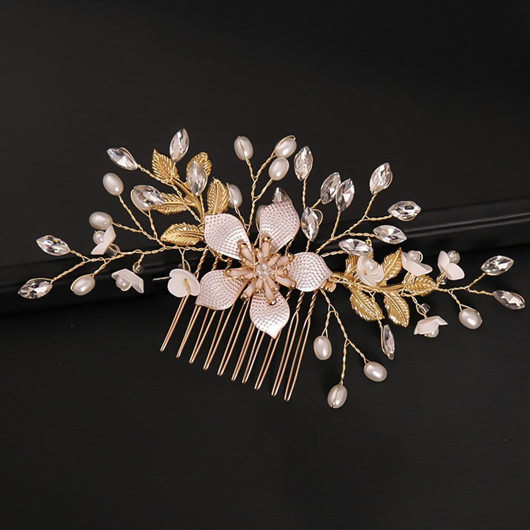 Floral Hair Comb Bridal Headpiece