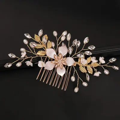 Floral Hair Comb Bridal Headpiece