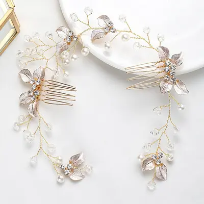 Pearl And Leaf Wedding Headpiece
