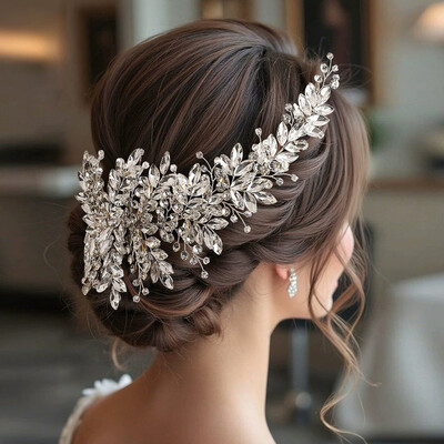 Rhinestones/Leaf Headbands Bridal Headpiece