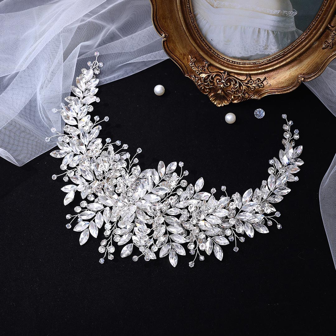 Rhinestones/Leaf Headbands Bridal Headpiece