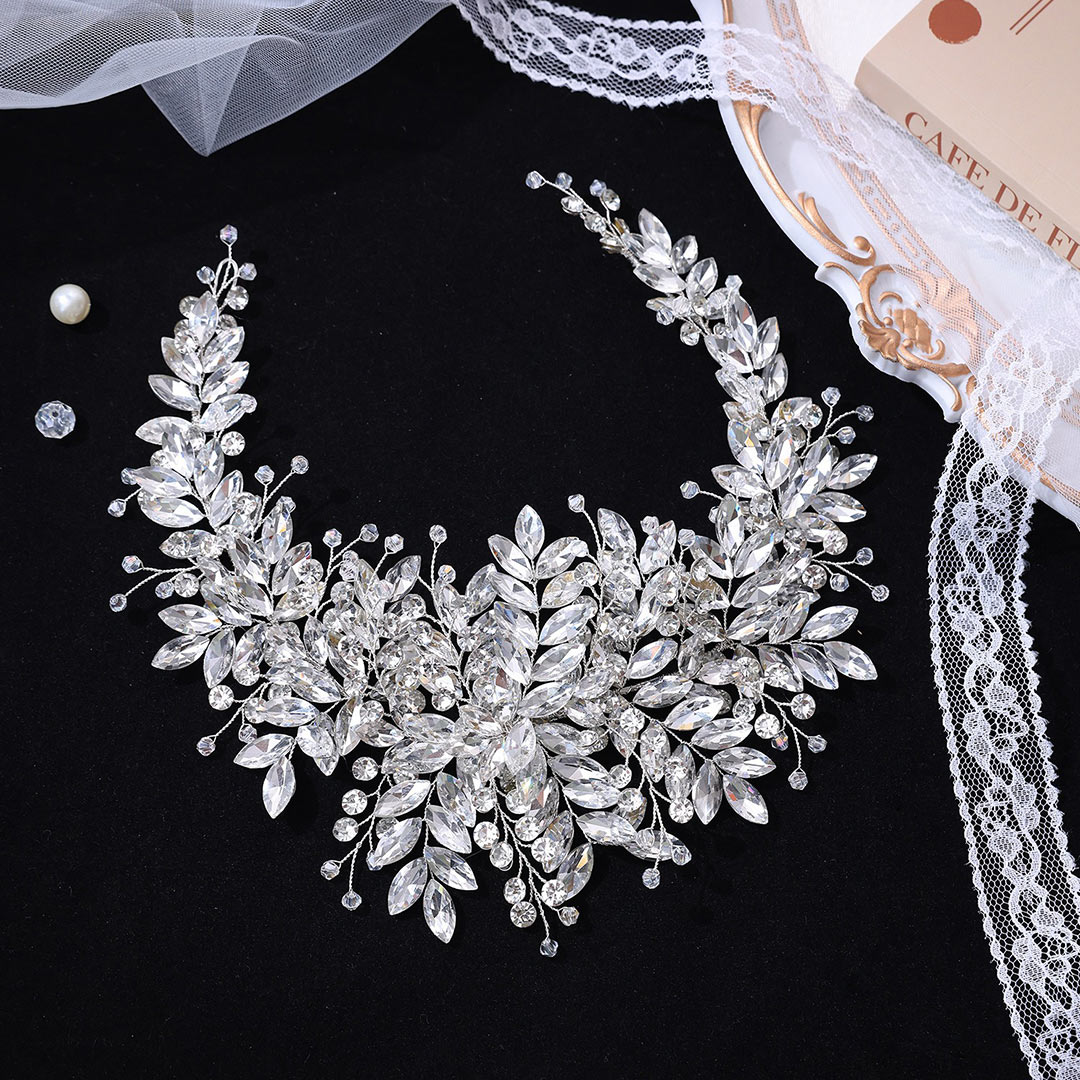 Rhinestones/Leaf Headbands Bridal Headpiece