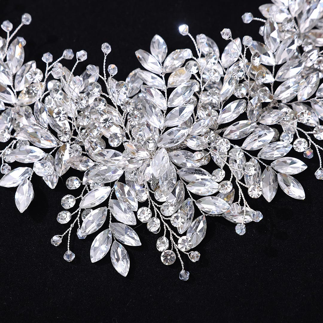 Rhinestones/Leaf Headbands Bridal Headpiece