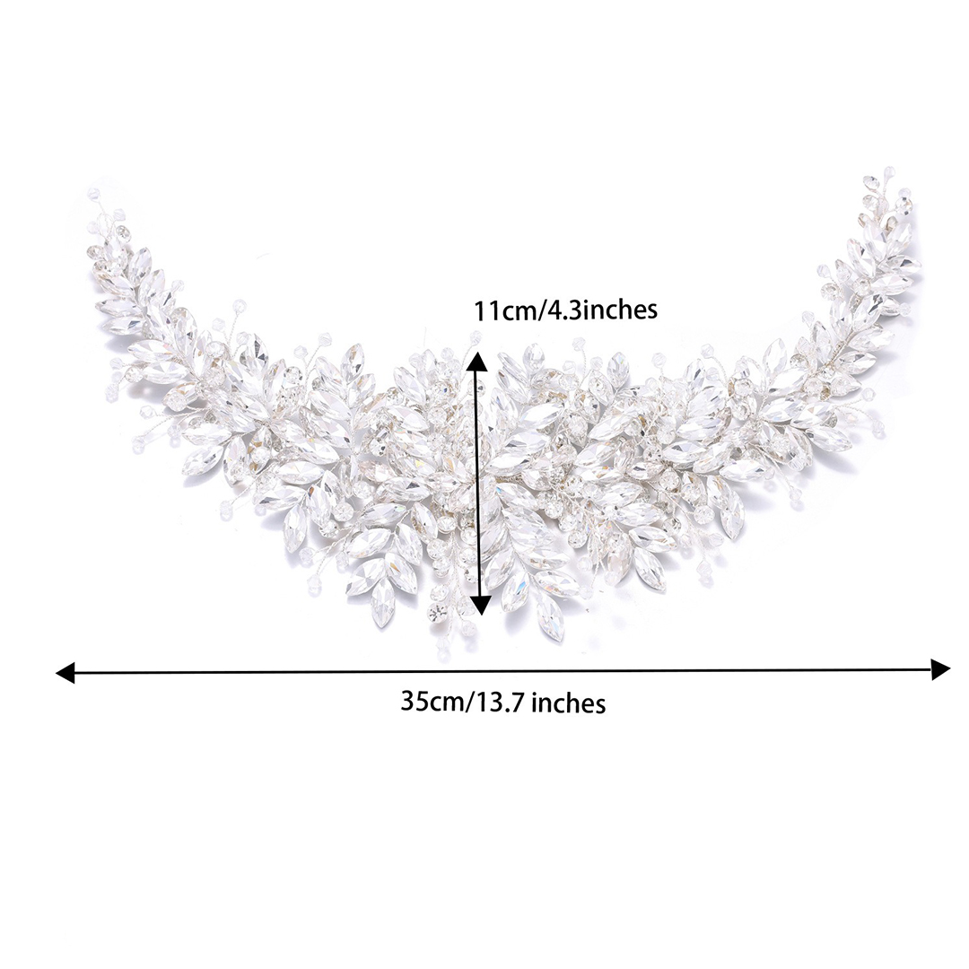 Rhinestones/Leaf Headbands Bridal Headpiece