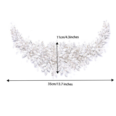 Rhinestones/Leaf Headbands Bridal Headpiece