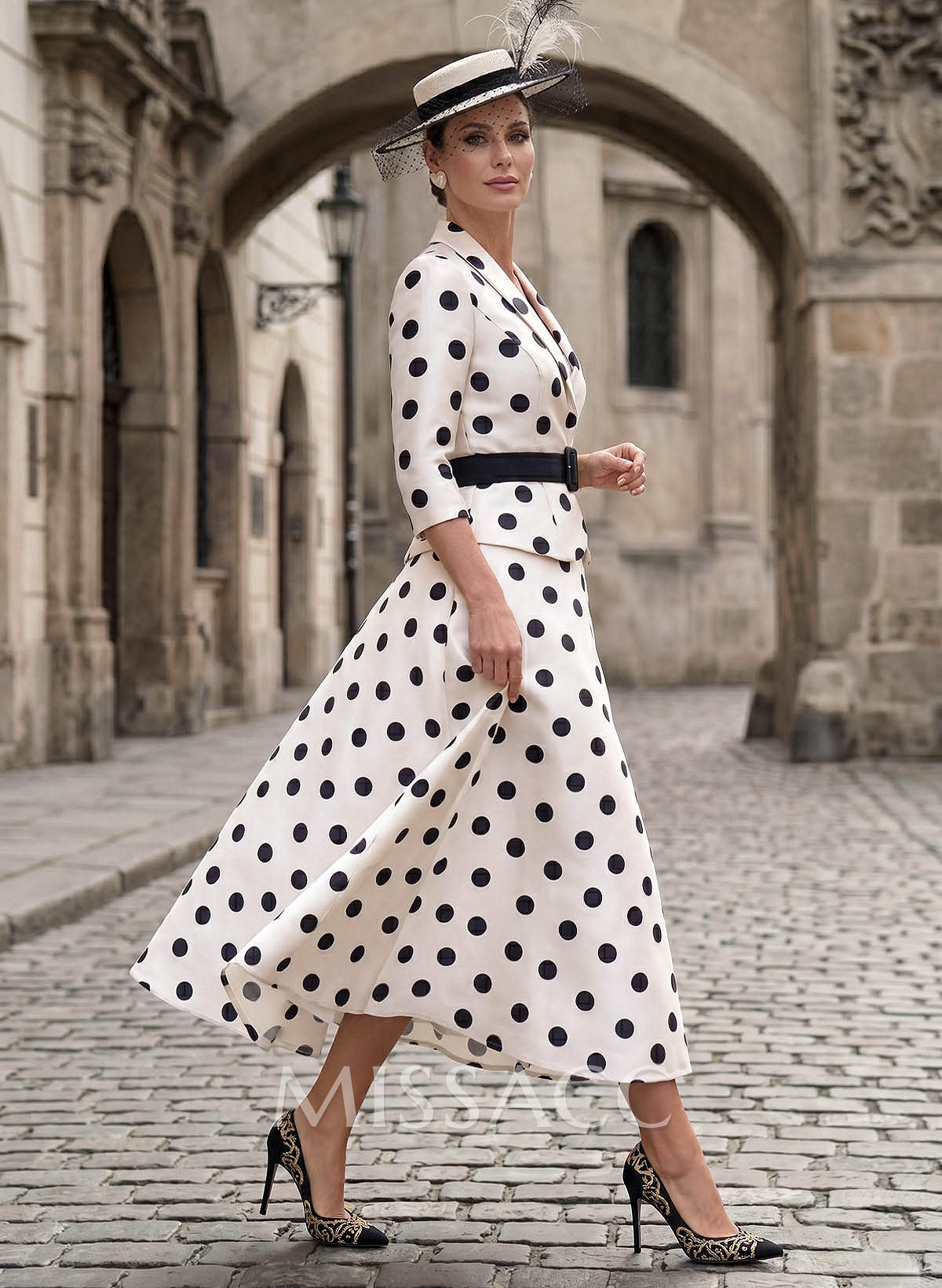 A-Line V-Neck 3/4 Sleeves Tea-Length Twill Satin Mother Of The Bride Dresses With Floral-Print/Sash A-Line V-Neck 3/4 Sleeves Tea-Length Twill Satin Mother Of The Bride Dresses With Floral-Print/Sash
