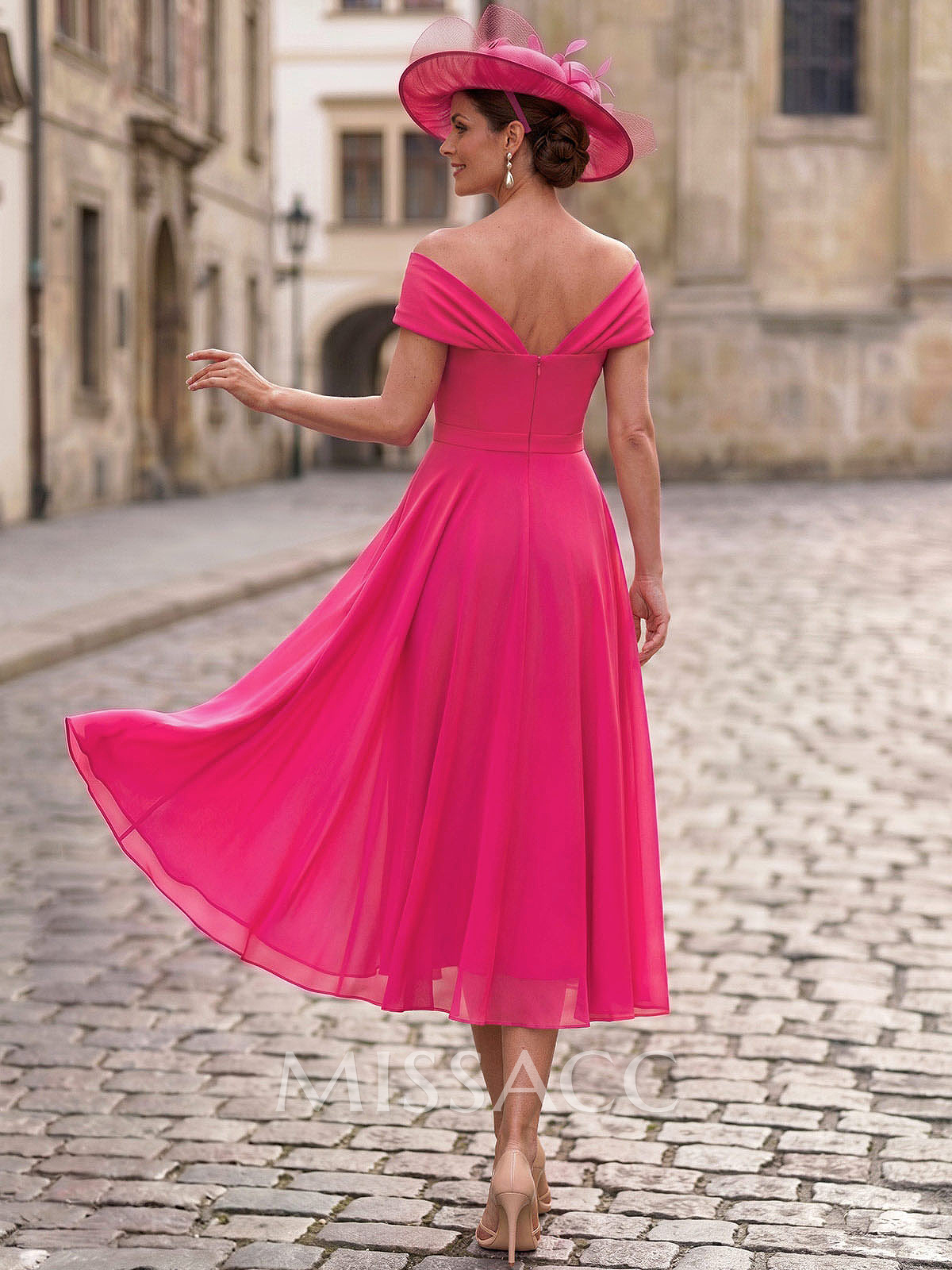 Elegant A-Line Off-The-Shoulder Sleeveless Tea-Length Chiffon Mother Of The Bride Dresses Elegant A-Line Off-The-Shoulder Sleeveless Tea-Length Chiffon Mother Of The Bride Dresses