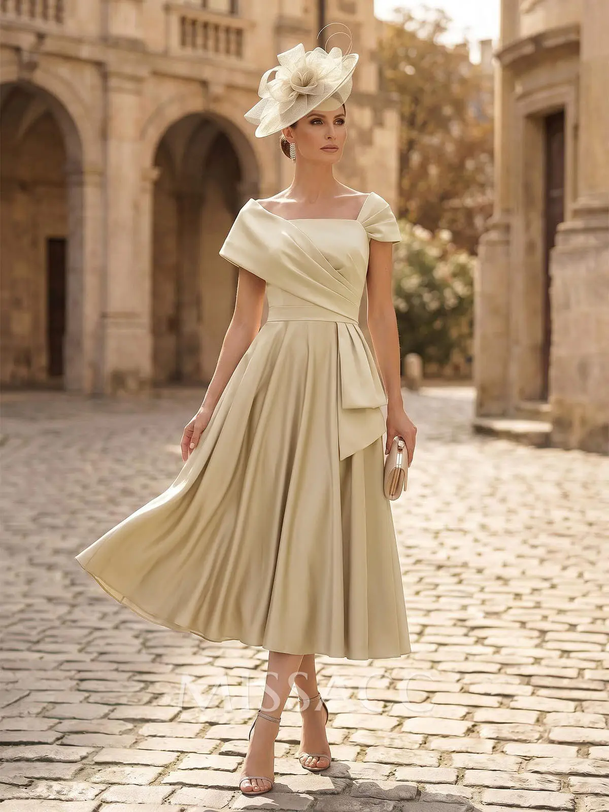 asymmetrical mother of the bride dresses A-Line/Princess V-Neck Short Sleeves – Boat Neck Hemline/Train Elegant A-Line Asymmetrical Sleeveless Tea-Length