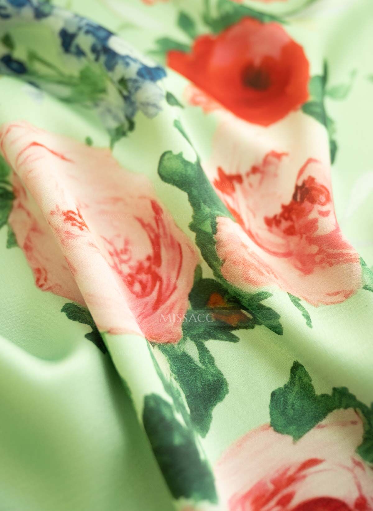 Sheath/Column Plunge Neck Sweep Train Satin Mother Of The Bride Dresses With Bow(s)/Back Slit/Floral-Print