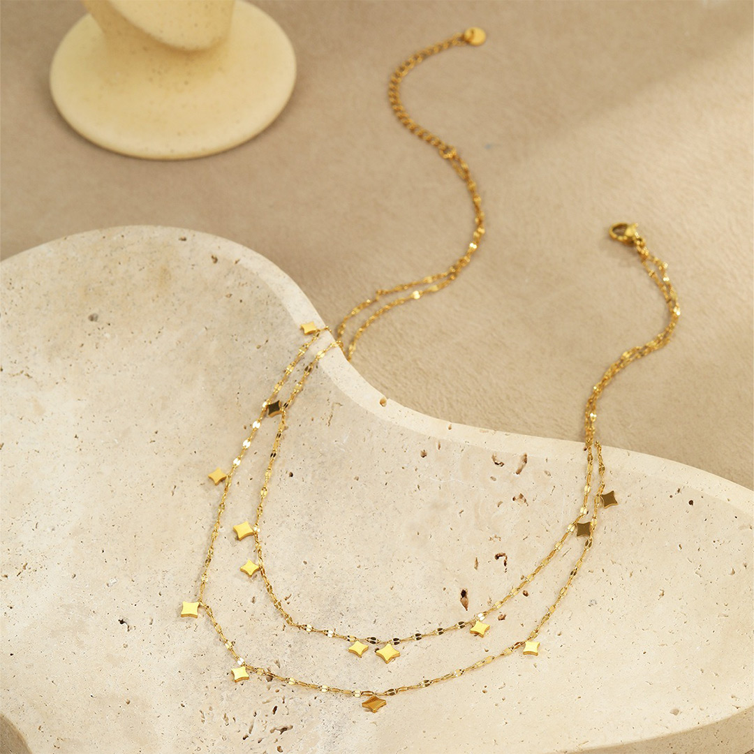 Double Layer Star Necklace