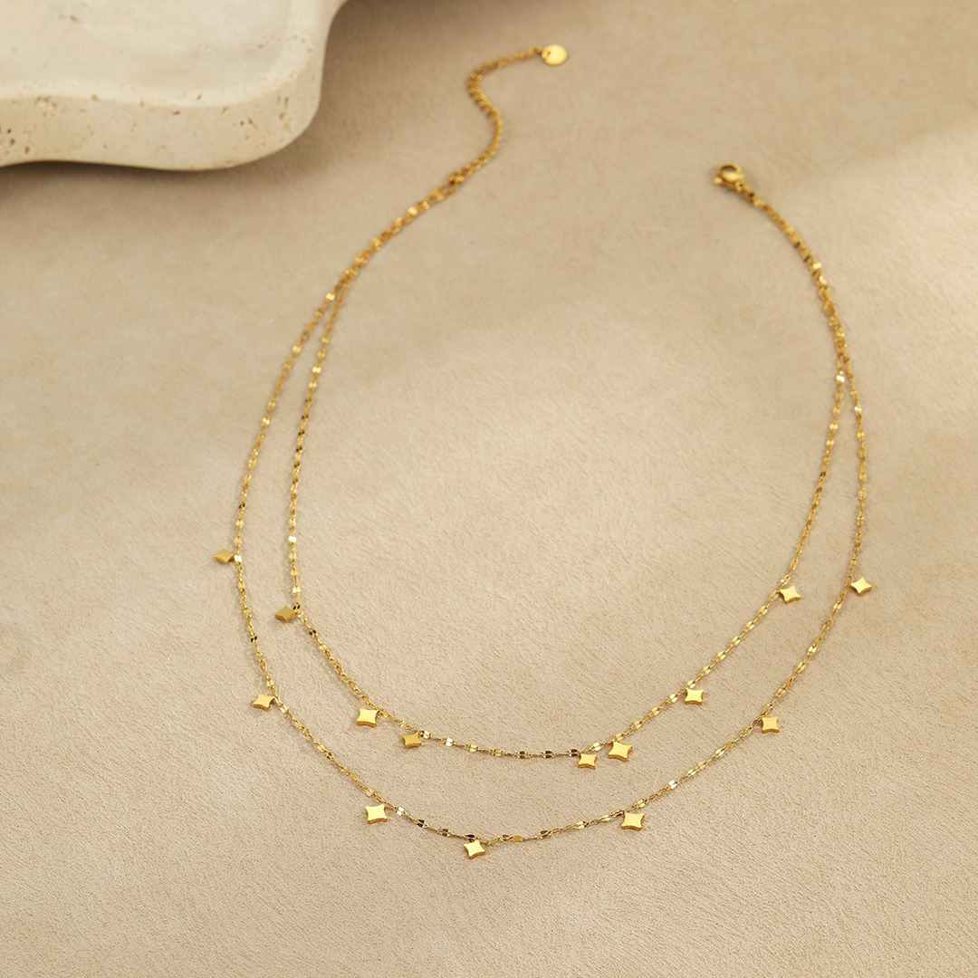 Double Layer Star Necklace