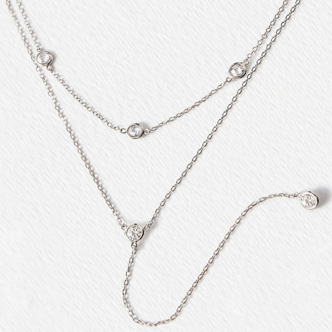 Simple Double-Layer Necklace Slim Collarbone Chain