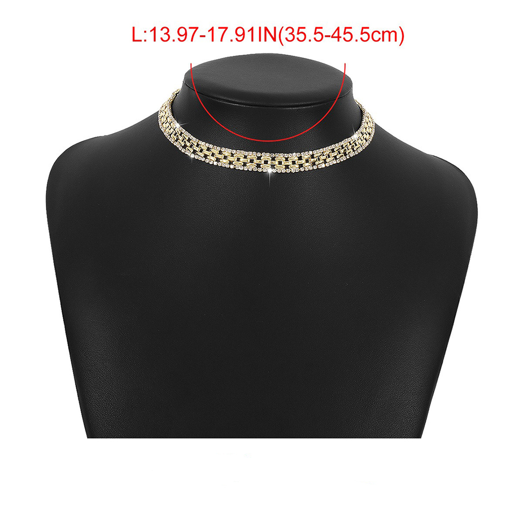 Retro Rhinestone Collar Necklaces