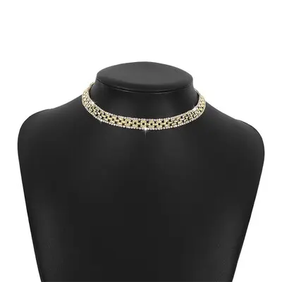 Retro Rhinestone Collar Necklaces