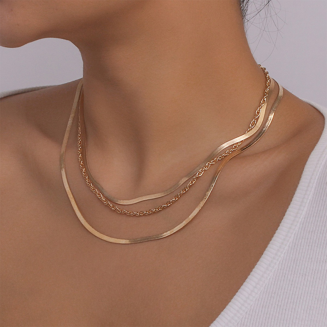 Retro Multi-Layer Snake Bones Necklaces