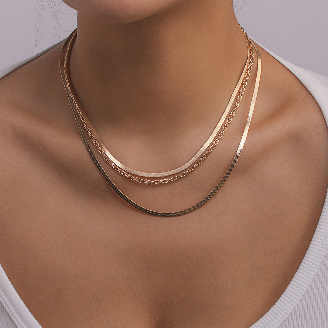 Retro Multi-Layer Snake Bones Necklaces