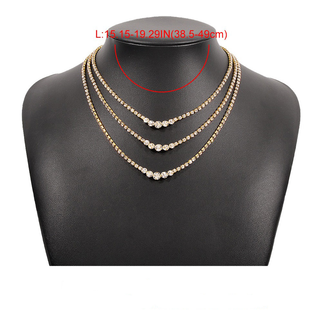 Fashion Rhinestone Multi-Layer Necklaces