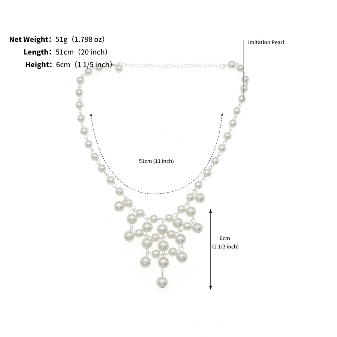 Retro Pearl Multi Layer Tassel Necklaces