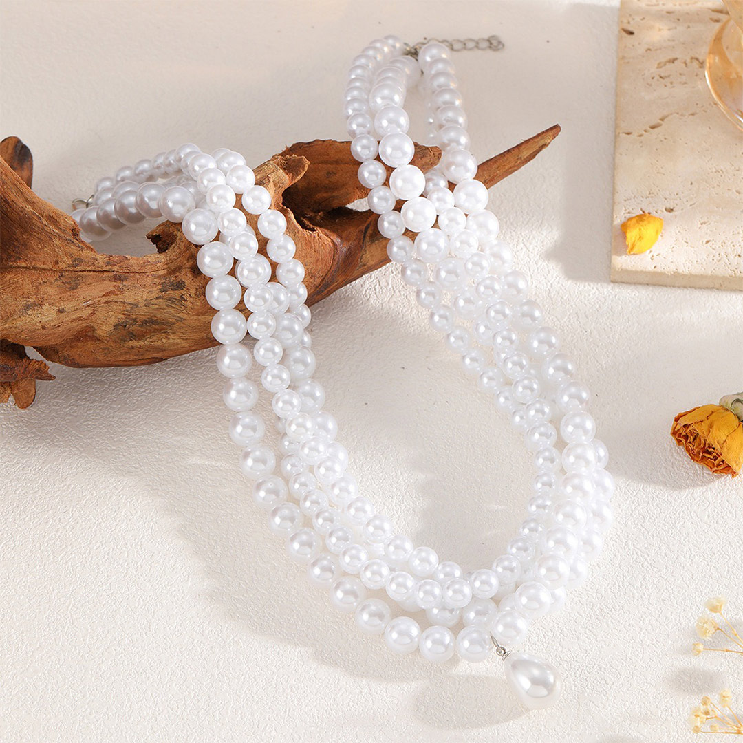 Retro Multi-Layer Pearl Necklace