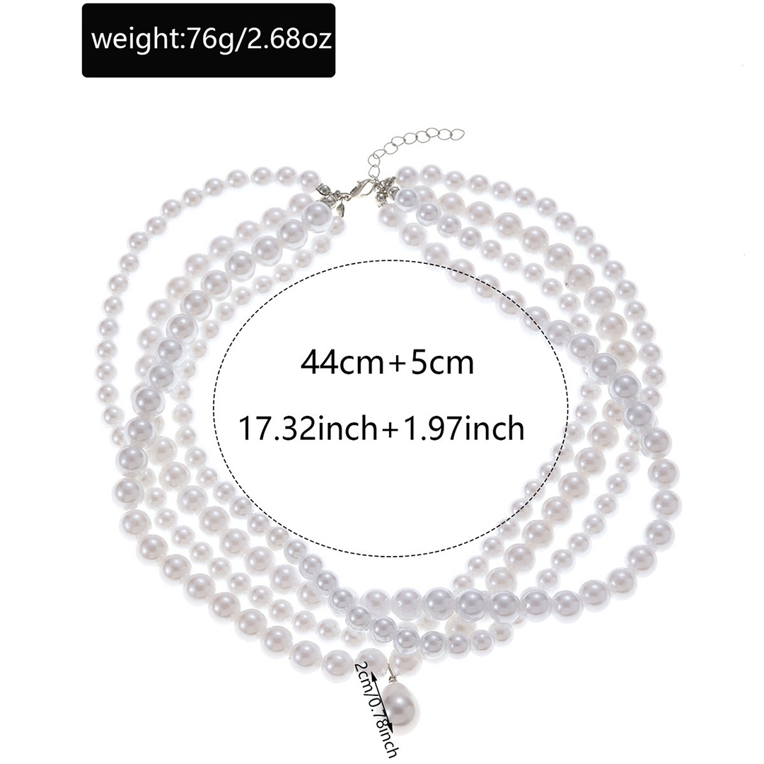 Retro Multi-Layer Pearl Necklace