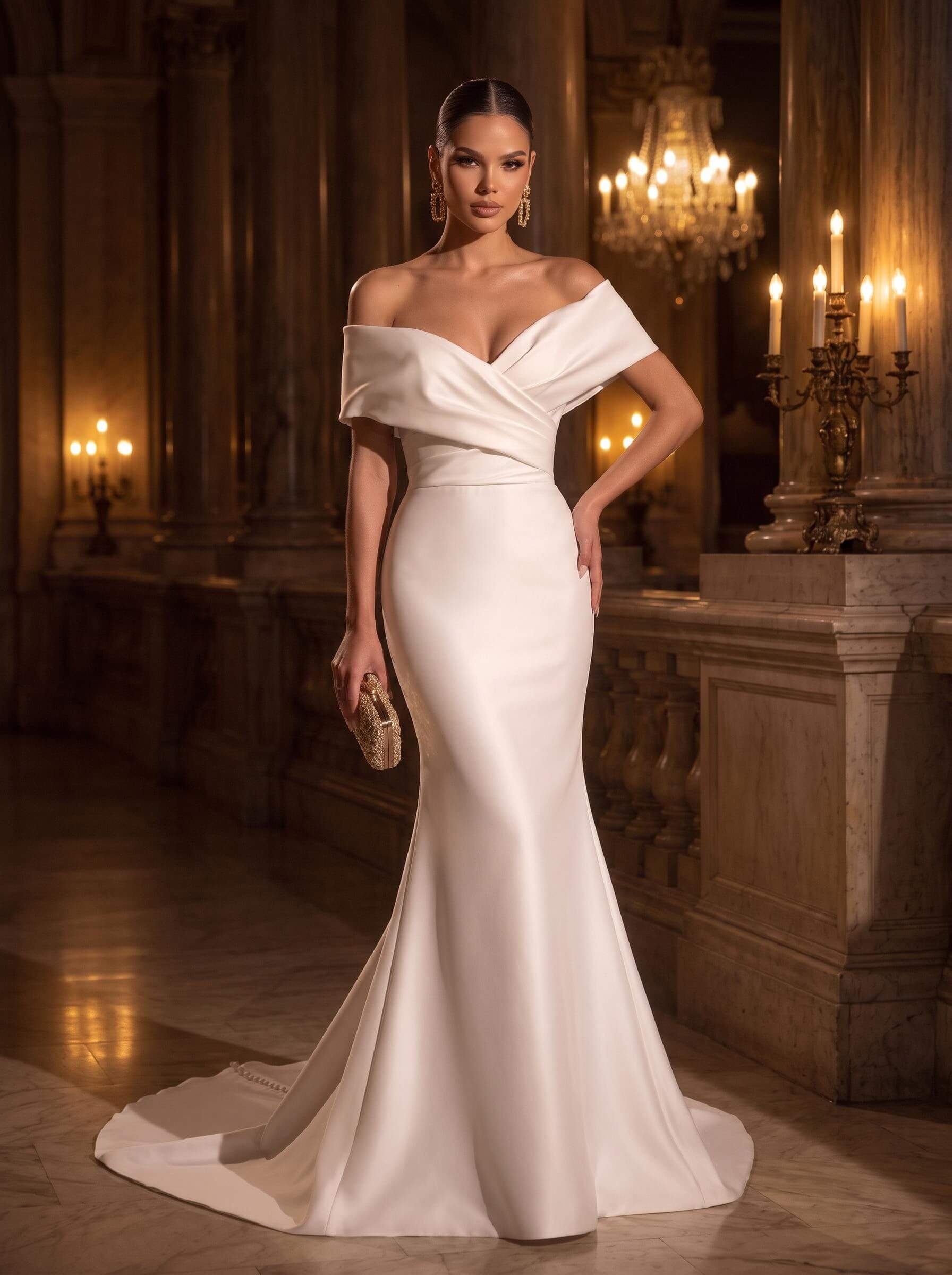 Trumpet/Mermaid Sweetheart Sleeveless Court Train Wedding Dress