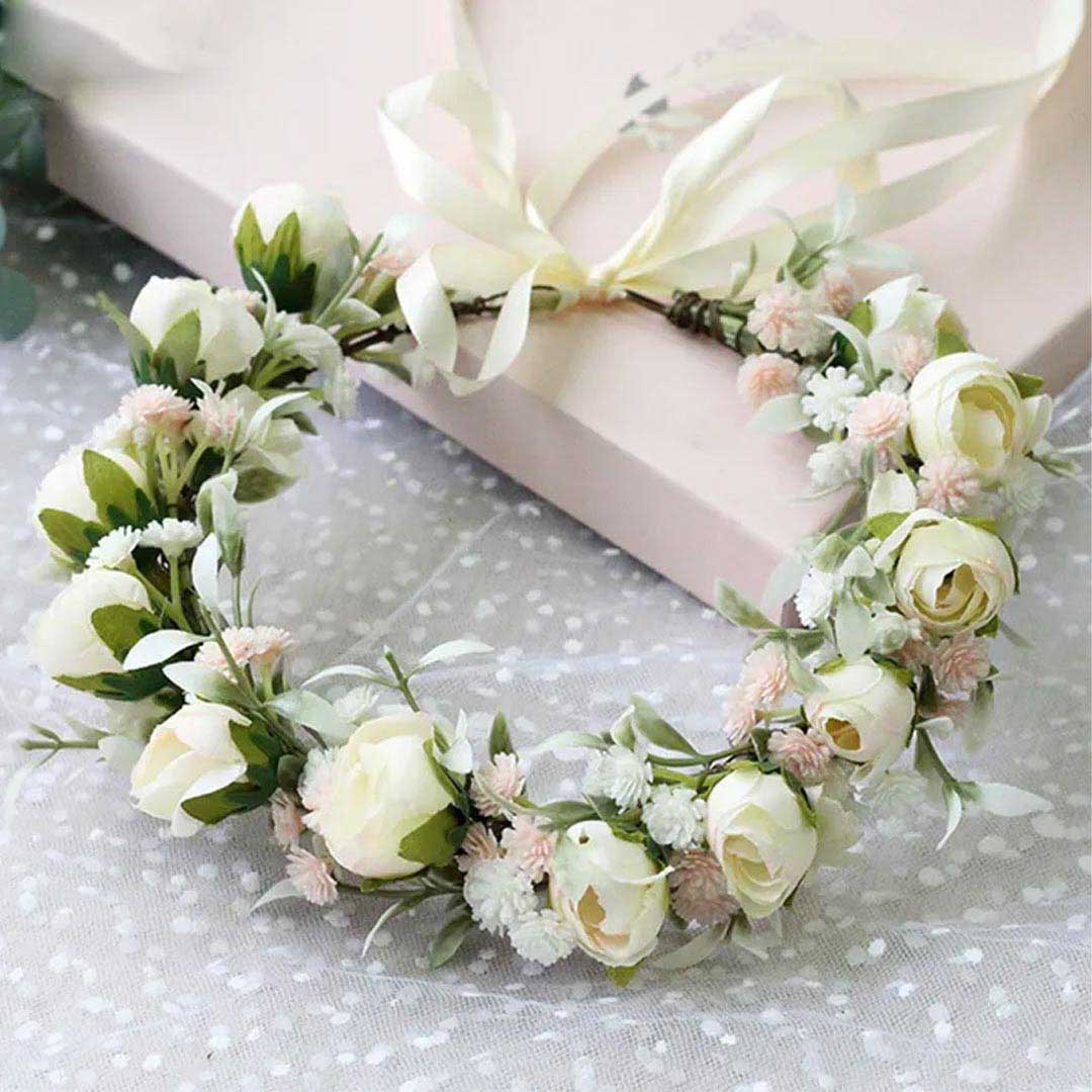 Artificial Wedding Flowers Silk Roses Flower Crowns