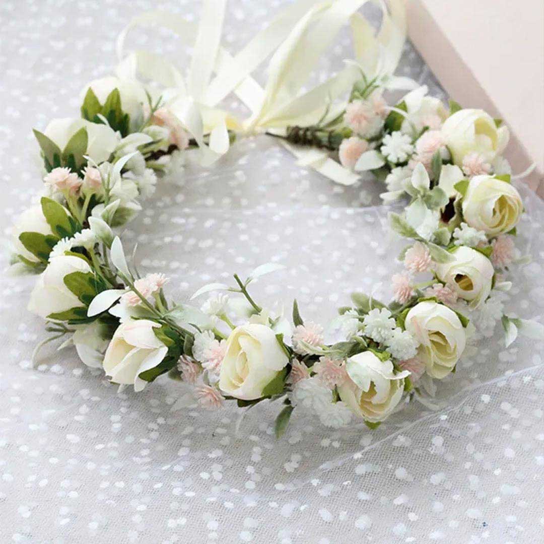Artificial Wedding Flowers Silk Roses Flower Crowns