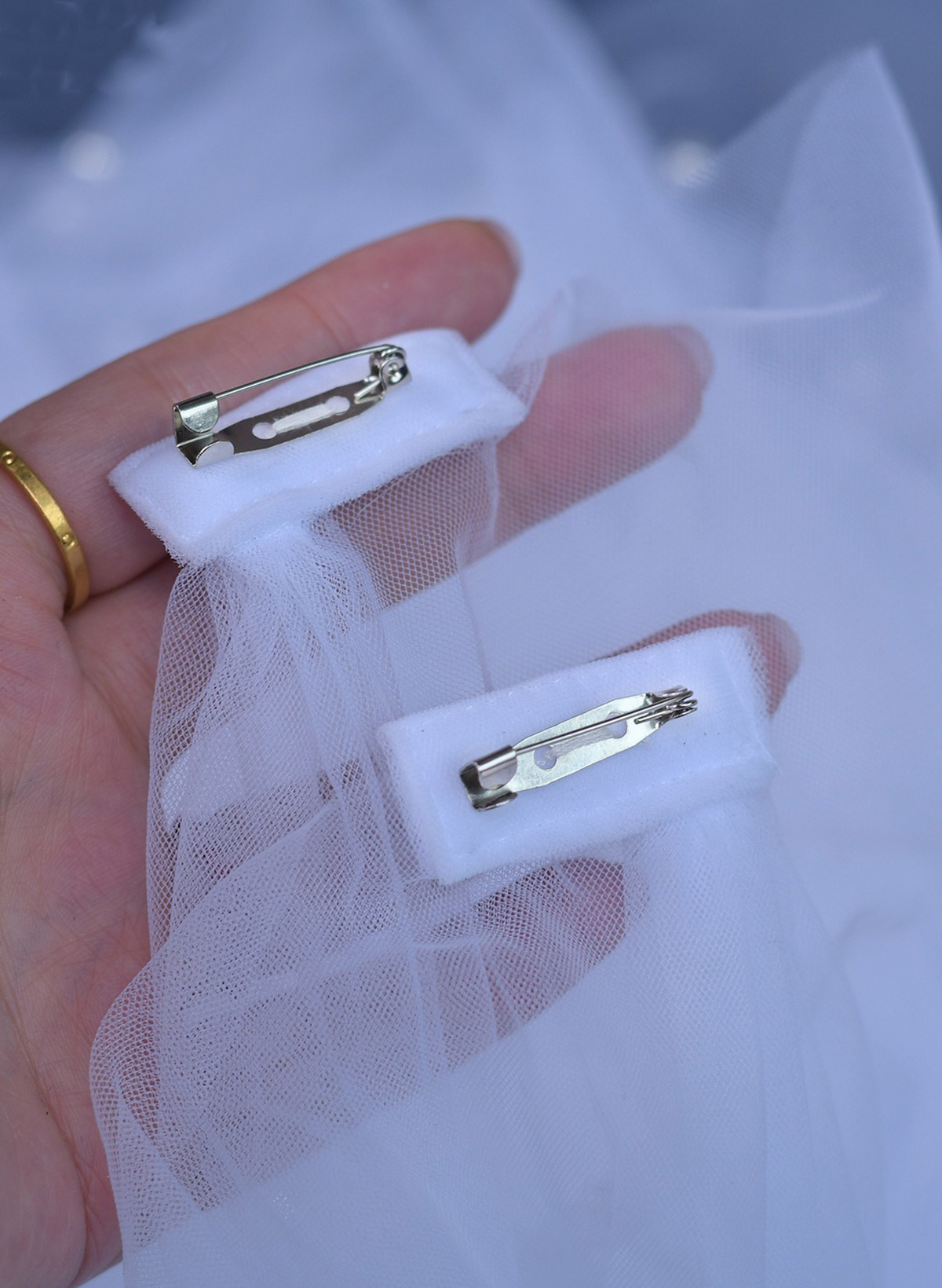 Clasp Tulle Wedding Cape Shawl